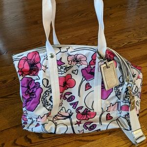 Coach Kyra Floral Print Overnight/Tote bag